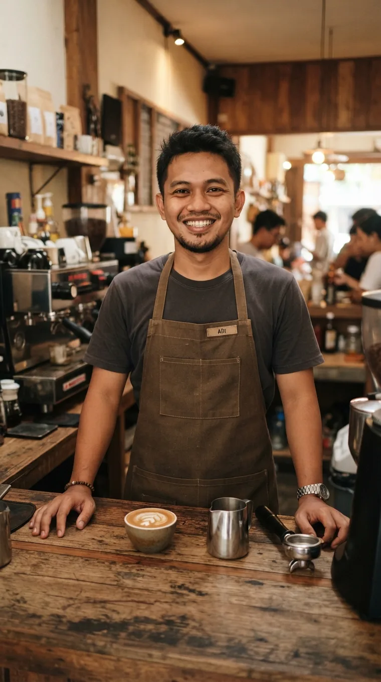 Dimas Pratama, pemilik Kopi Senja